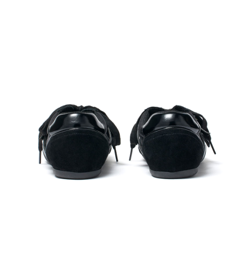 Matin Kim Cross Strap Suede Block Sneakers