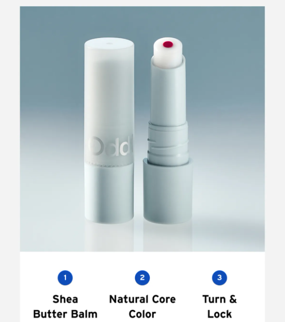 Odd Type Over the Bare Lip Balm