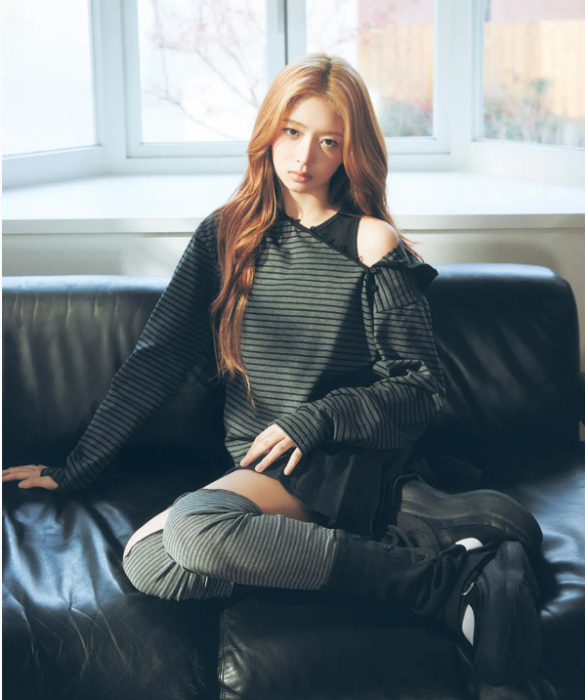[Ive Rei Pick] Miseki Seoul Diagonal Button Layered Hoodie