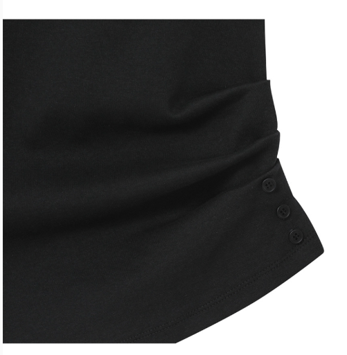 [Ive Rei Pick] Miseki Seoul Diagonal Button Layered Hoodie