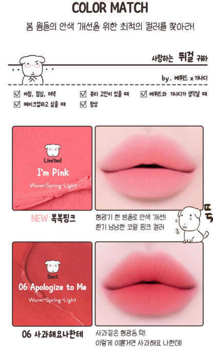 [Etude X Ganadi] Cozy Fixing Tint Set with Gift (+ Keyring)