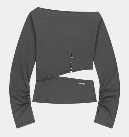 [Itzy Ryujin Worn] ETRE AU SOMMET Cut-Out Open Long Sleeve
