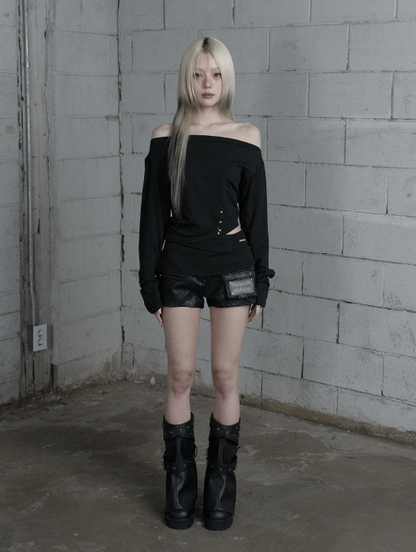 [Itzy Ryujin Worn] ETRE AU SOMMET Cut-Out Open Long Sleeve