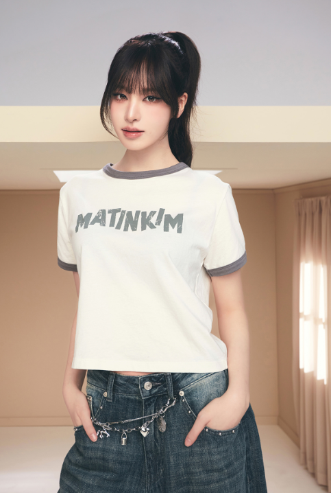 [Ive Liz Worn] Matin Kim Matin Logo Ringer Crop Top
