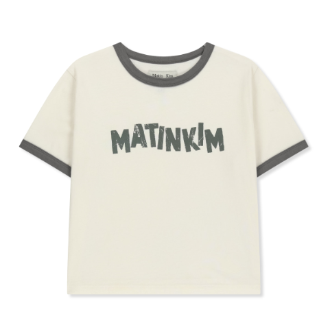 トップス Martin Kim / EMBROIDERY LOGO OVERSIZE Ive Liz Worn] Matin Kim Matin Logo Ringer Crop Top – SEOUL TERRACE