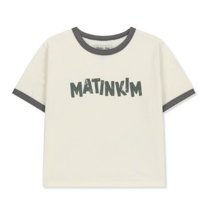[Ive Liz Worn] Matin Kim Matin Logo Ringer Crop Top