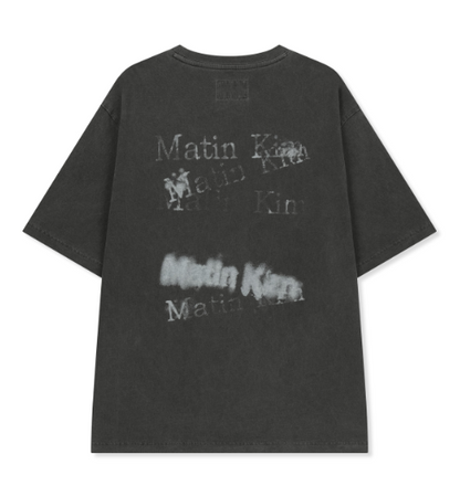 [Ive Liz Worn] Matin Kim Pigment Graffiti Logo Top