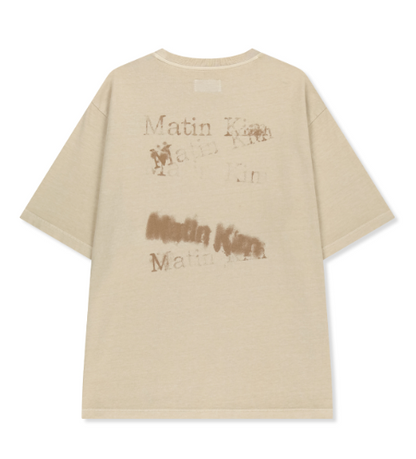 [Ive Liz Worn] Matin Kim Pigment Graffiti Logo Top