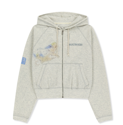 [Ive Liz Worn] Matin Kim Sketch Graffiti Waffle Zip-Up Hoodie / Sweatpants