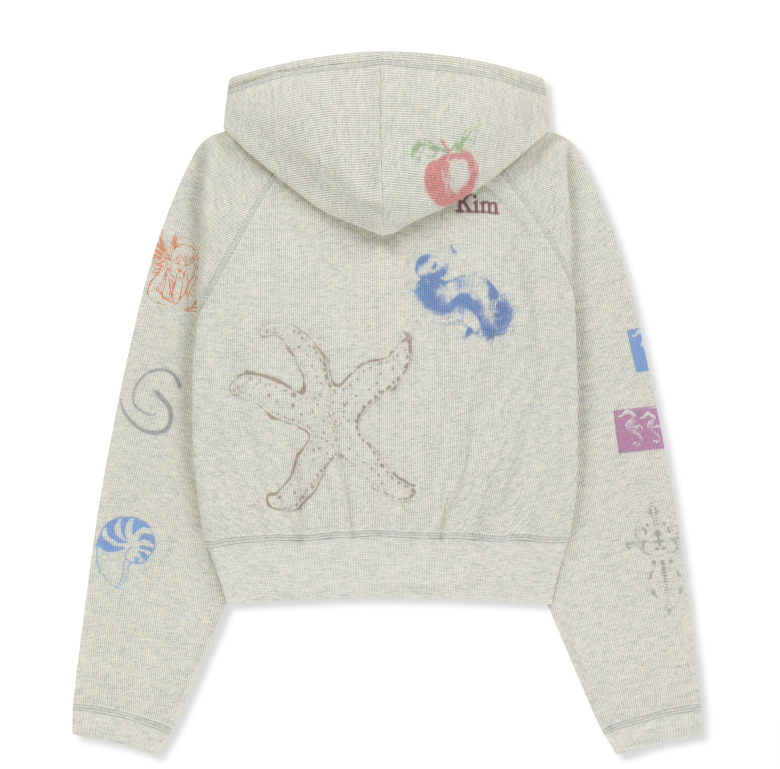 [Ive Liz Worn] Matin Kim Sketch Graffiti Waffle Zip-Up Hoodie / Sweatpants