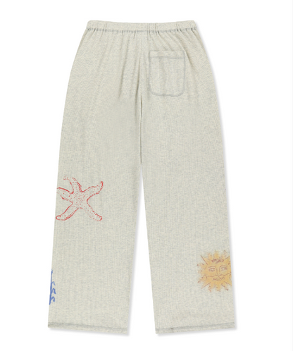 [Ive Liz Worn] Matin Kim Sketch Graffiti Waffle Zip-Up Hoodie / Sweatpants