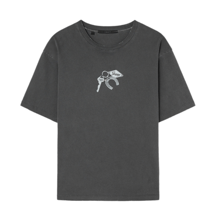 [Straykids Hyunjin Worn] 26SS Guess 2-Color Key Short Sleeve T-shirt