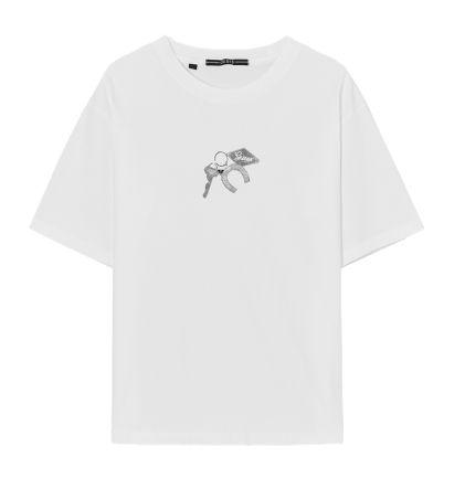 [Straykids Hyunjin Worn] 26SS Guess 2-Color Key Short Sleeve T-shirt