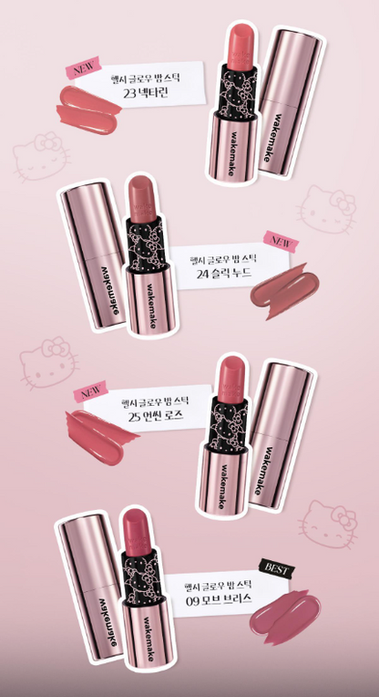 [Hello Kitty Black Edition] WAKEMAKE Healthy Glow Balm Stick with Gift (Free Hairpin)
