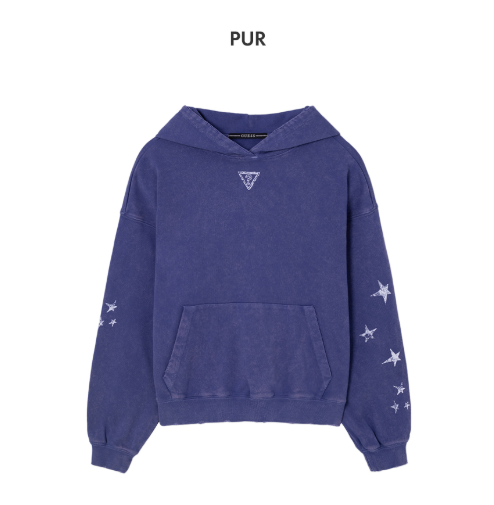 [Straykids Hyunjin Worn] 26SS Guess 2-Color Star Hoodie