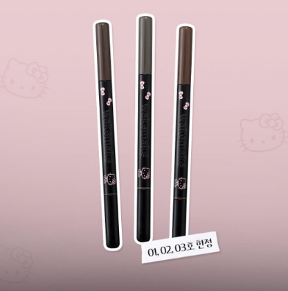 [Hello Kitty Black Edition] WAKE MAKE Natural Hard Brow Pencil with Gift (1+1)