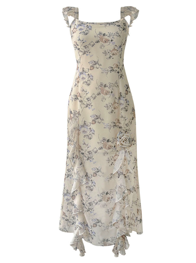 [Aespa Karina Worn] Loulouseoul Mermaid of the City Dress (Cream)