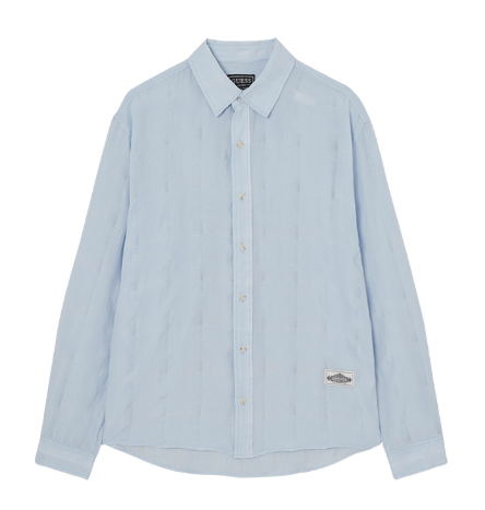 [Straykids Hyunjin Worn] 26SS Guess  2-Color Tone-on-Tone Check Shirt