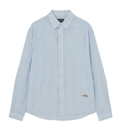[Straykids Hyunjin Worn] 26SS Guess  2-Color Tone-on-Tone Check Shirt