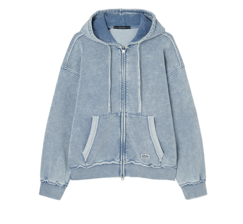 [Straykids Hyunjin Worn] 26SS Guess 2-Color Cut-Point Zip-Up