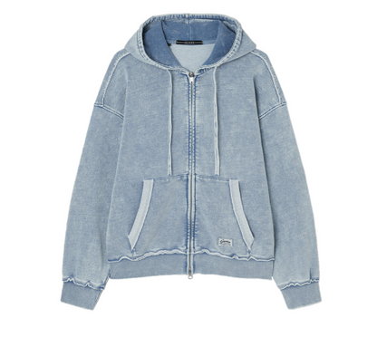 [Straykids Hyunjin Worn] 26SS Guess 2-Color Cut-Point Zip-Up