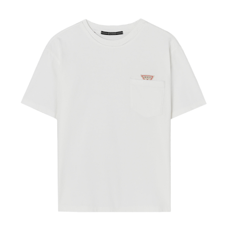 [Straykids Hyunjin Worn] 26SS Guess 2-Color Mini Original Triangle Pocket Short Sleeve Tee