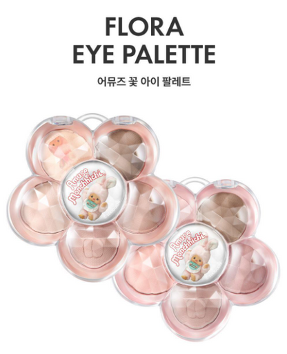 Monchhichi X Amuse Flower Eye Palette with Gift  (Monchichi ID Photo Keyring)
