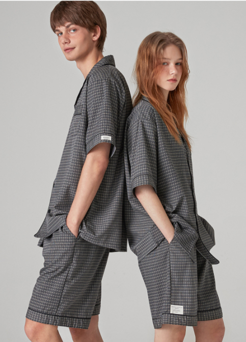 Nmixx Haewon X Dossy 26SS Silk Fit Dust Short Sleeve Couple Pajama Set