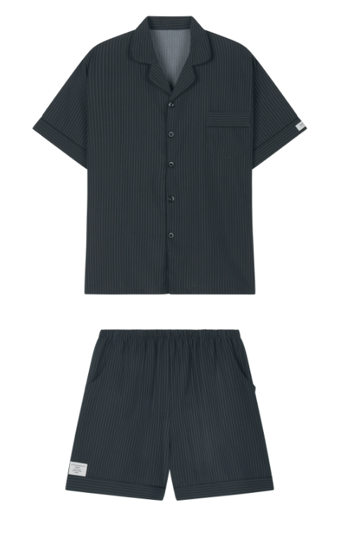 Nmixx Haewon X Dossy 26SS Silk-Fit Modern Short-Sleeve Shorts Couple Pajama Set