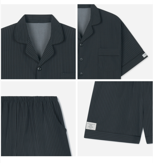 Nmixx Haewon X Dossy 26SS Silk-Fit Modern Short-Sleeve Shorts Couple Pajama Set