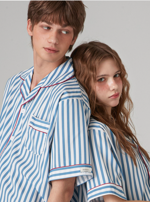 Nmixx Haewon X Dossy 26SS Silk Fit Tove Short Sleeve Couple Pajama Set