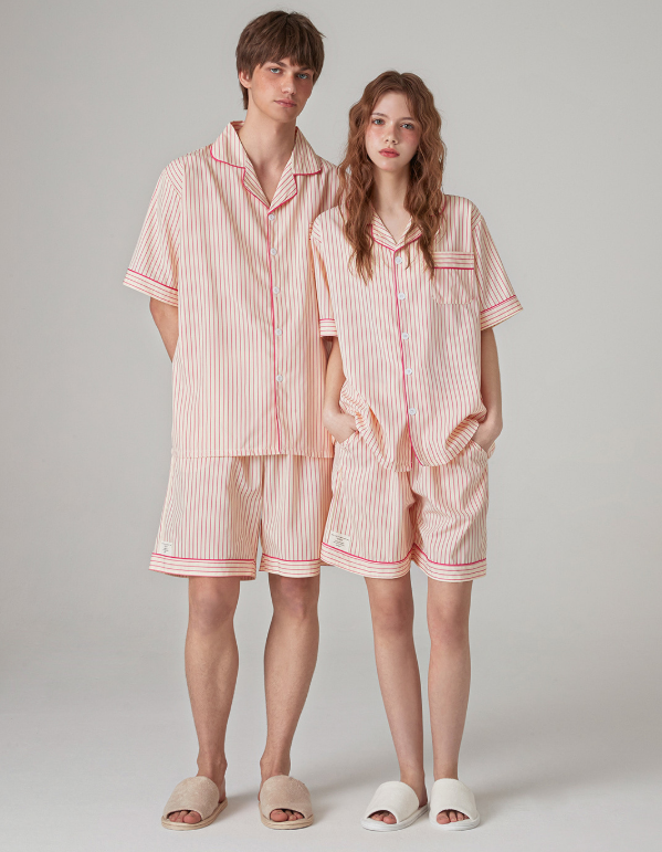 Nmixx Haewon X Dossy 26SS Silk Fit Lovesome Short Sleeve Couple Pajama Set