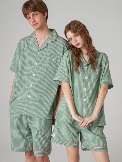 Nmixx Haewon X Dossy 26SS Silk Fit Wednesday Short Sleeve Couple Pajama Set