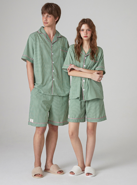 Nmixx Haewon X Dossy 26SS Silk Fit Wednesday Short Sleeve Couple Pajama Set