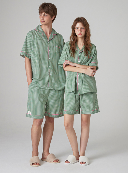 Nmixx Haewon X Dossy 26SS Silk Fit Wednesday Short Sleeve Couple Pajama Set