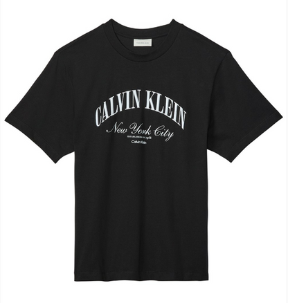 [TXT Yeonjun Worn] Calvin Klein Heritage Embroidered Logo Graphic Short Sleeve T-shirt