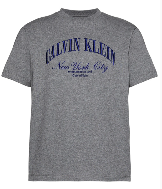 [TXT Yeonjun Worn] Calvin Klein Heritage Embroidered Logo Graphic Short Sleeve T-shirt