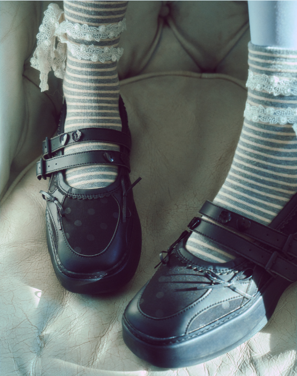 [Hearts2Hearts Ian Worn] Tuomio X FLCT Memento Patchwork Platform Mary jane Shoes
