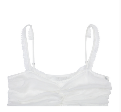 [Aespa Karina Worn] PLAIN OR PLEASURE Rose Shirring Top
