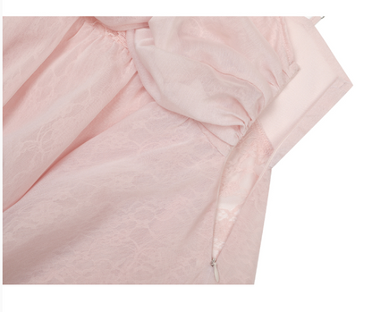 [Aespa Karina Worn] PLAIN OR PLEASURE Rose Shirring Top