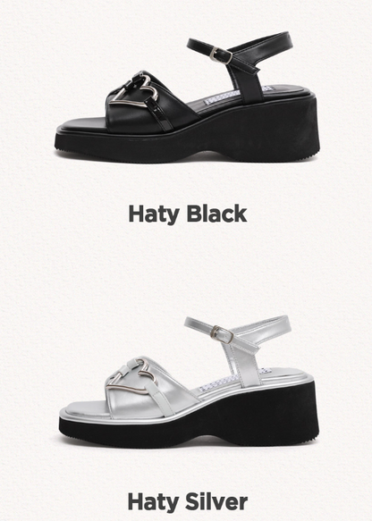 [StayC X Macmoc]  Haty Platform Heart Point Sandals (6cm)