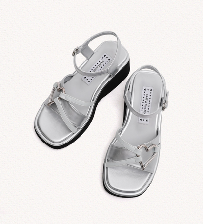 [StayC X Macmoc]  Haty Platform Heart Point Sandals (6cm)