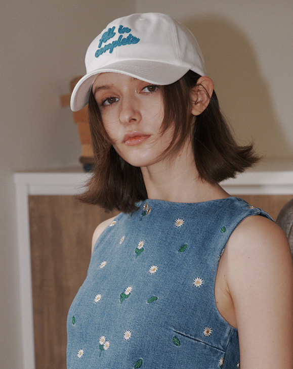 [BTS Jin Worn] ALLINCOMPLETE Fluid Applique Ball Cap