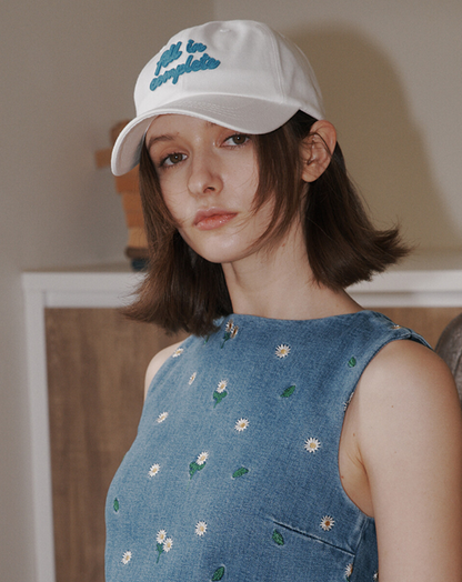 [BTS Jin Worn] ALLINCOMPLETE Fluid Applique Ball Cap