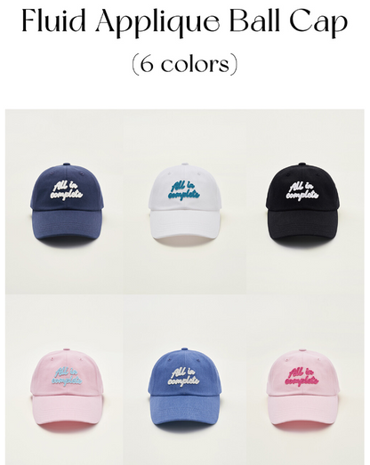 [BTS Jin Worn] ALLINCOMPLETE Fluid Applique Ball Cap