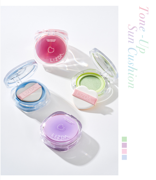 LIZDA Tone-up Sun Cushion 12g with Gift (+Heart Puffs 2ea)