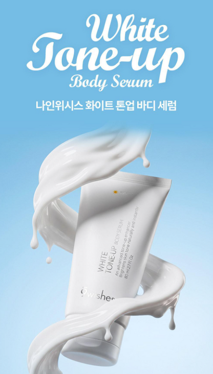 9wish White Tone-Up Body Serum 80ml (Baby Powder Scent)