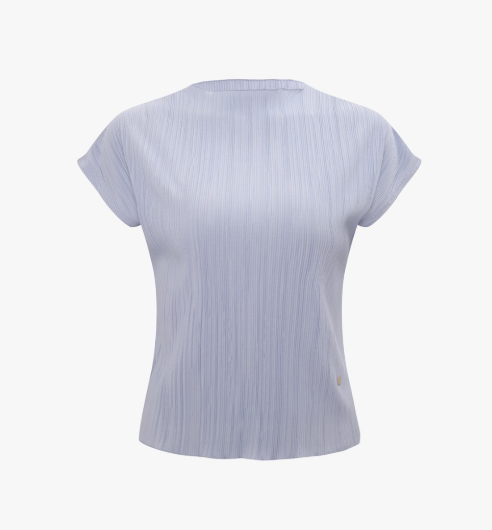 [Ive Jang Wonyoung Worn] IT'S MISHA Pleated Half Sleeve T-shirt