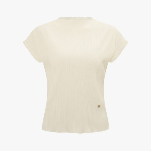 [Ive Jang Wonyoung Worn] IT'S MISHA Pleated Half Sleeve T-shirt