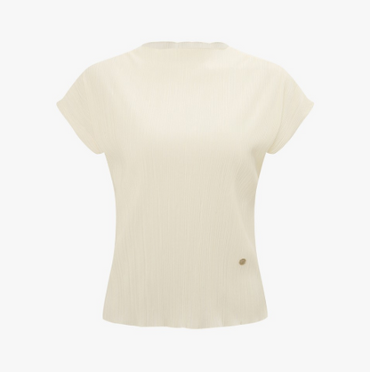 [Ive Jang Wonyoung Worn] IT'S MISHA Pleated Half Sleeve T-shirt